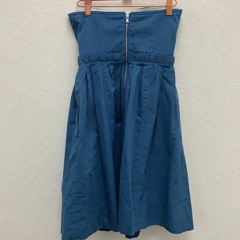 Marc by Marc Jacobs Periwinkle Kline Pleated Blue Dress Size 0 - Picture 6 of 8